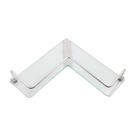 Porta Shampoo De Canto em L Cromado Com Base De Vidro