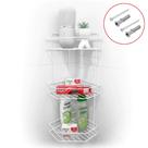 Porta Shampoo De Canto Parede Tripla Aramado Para Box Banheiro Cantoneira Branco