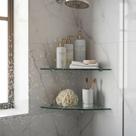 Porta Shampoo De Vidro Diamante Para Canto Kit 3 Un