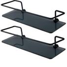 Porta Shampoo Para Banheiro Suporte De Vidro Temperado Fumê 6mm Retangular PRETO FOSCO Kit 2 Unidades Porta Shampoo Para Banheiro Suporte De Vidro Temperado Fumê 6mm Retangular PRETO FOSCO Kit 2 Unidades