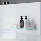Porta Shampoo Proteção em Vidro Para Banheiro Fenda Alto Brilho Troia