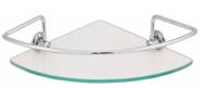 Porta Shampoo Suporte De Canto Cromado Com Base De Vidro Porta Shampoo Suporte De Canto Cromado Com Base De Vidro