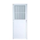 Porta social com postigo vidro boreal alumínio branco - linha 25