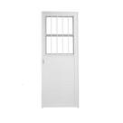 Porta Social Lambril Alumínio Branco 2.10 x 90 Lado Esquerdo Hale