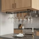 Porta Taças para 12 Taças De Vinho - Teto - Decoração Barzinho - suporte para taças - preto