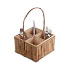 Porta Talher Bambu com Alça e 4 Divisórias Porta Talher Bambu com Alça e 4 Divisórias