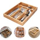 Porta Talher Bambu Organizador Cozinha Gaveta 4 Divisórias Porta Talher Bambu Organizador Cozinha Gaveta 4 Divisórias