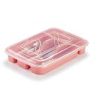 Porta talher Com Tampa 4 Compartimento cor múltipla plástico 32cmX24cm