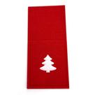 Porta Talher de Natal Árvore Vermelho e Branco 23x10cm - D'Rossi