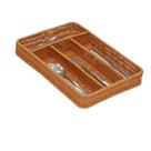 Porta Talher Rattan Retangular Plástico 4 Divisórias 34x24cm FRG0451 Frigopro Porta Talher Rattan Retangular Plástico 4 Divisórias 34x24cm FRG0451 Frigopro