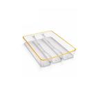 Porta Talher Transparente Cozinha Organizador Gaveta Faqueiro Multiuso Faca Separador Utensílio Casa