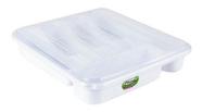 Porta Talheres Com Tampa Branco Plasvale