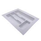 Porta Talheres de Gaveta Organizador Para Cozinha Branco 4 Divisórias Acabamento Moveis