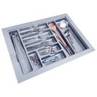 Porta Talheres de Gaveta Organizador Para Cozinha Cinza Metal Acabamento Moveis 9 Divisorias Porta Talheres de Gaveta Organizador Para Cozinha Cinza Metal Acabamento Moveis 9 Divisorias