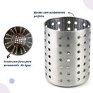 Porta talheres inox