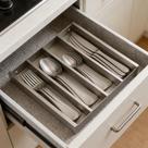 Porta Talheres Organizador De Gaveta De Cozinha Em Aço Inox Mod.3300 Porta Talheres Organizador De Gaveta De Cozinha Em Aço Inox Mod.3300