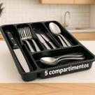 Porta Talheres Organizador De Gaveta De Cozinha Resistente Com 5 Divisórias
