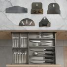 Porta Talheres Organizador De Gaveta Em Aço Inox Mod.3600 Com Brinde Para Cozinha Porta Talheres Organizador De Gaveta Em Aço Inox Mod.3600 Com Brinde Para Cozinha