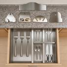 Porta Talheres Organizador De Gaveta Em Aço Inox Mod.3700 Com Brinde Porta Talheres Organizador De Gaveta Em Aço Inox Mod.3700 Com Brinde