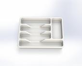 Porta talheres para gaveta com 5 divórias branco micromax