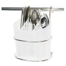 Porta Talheres Plástico C/ Suporte Inox Jomer Código 3023 Porta Talheres Plástico C/ Suporte Inox Jomer Código 3023