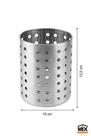 Porta talheres redondo de inox 10X12CM Porta talheres redondo de inox 10X12CM