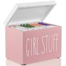 Porta-tampões DRASTAR Bathroom Pink Lady Stuff Box Organizer