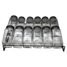 Porta tempero 12 pote 120ml metal vidro 27,5x23,5x6,5 clinck Porta tempero 12 pote 120ml metal vidro 27,5x23,5x6,5 clinck