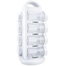 Porta Tempero Condimento 8 peças Em Plástico 28x12x14 cm - Show House Porta Tempero Condimento 8 peças Em Plástico 28x12x14 cm - Show House