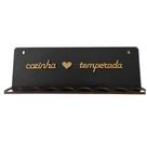 porta tempero de parede mdf com 8 tubete +funil e cartela