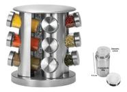 Porta Tempero Giratório Em Inox 12 Potes Use E Decore