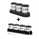 Porta Tempero Kit Com 2 Conjuntos De 3/4 peças