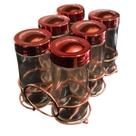 Porta Tempero Rose Gold Recipientes P/ Ervas Saleiro Cozinha