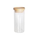 Porta Tempero Vidro com Tampa Bambu Hermético 150ml Cozinha