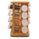 Porta Temperos Bambu 17pc Base Giratória Yoi Porta Temperos Bambu 17pc Base Giratória Yoi