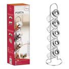 Porta Temperos Condimentos 5 Potes de Vidro e Suporte Metal