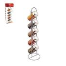 Porta Temperos Condimentos com 5 Potes de Vidro e Suporte de Metal - Art house