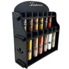 Porta Temperos/Condimentos MDF kit 12 Tubetes c/ Tampa + Suporte + Adesivos *T12