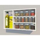 Porta Temperos De Parede em MDF 50x30x10cm Organizador Para Cozinha