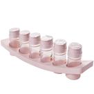 Porta temperos de plástico com suporte decorado rosa Plasutil ref.4540 Porta temperos de plástico com suporte decorado rosa Plasutil ref.4540