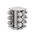 Porta Temperos E Condimentos Giratório Inox Preto 12 Potes Porta Temperos E Condimentos Giratório Inox Preto 12 Potes