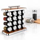 Porta Temperos Giratório 16 Potes de Vidro 80ml com Tampa Inox Organizador Premium Porta Temperos Giratório 16 Potes de Vidro 80ml com Tampa Inox Organizador Premium