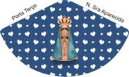 Porta Terço Nossa Senhora Aparecida Fundo Azul - Sintético Doll