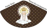 Porta Terço Nossa Senhora da Aparecida Fundo Marrom - Sintético Doll