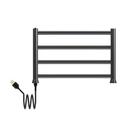 Porta Toalha Aquecido Round Bivolt 55W Preto Fosco Thermo Porta Toalha Aquecido Round Bivolt 55W Preto Fosco Thermo