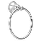 Porta Toalha Argola Metal Cromado Para Banheiro Premium