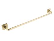 Porta Toalha Banho Barra Simple Quad. Aço Inox Dourado Fosco