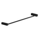 Porta Toalha Banho De Parede Para Banheiro Metal Preto Fosco 52cm Troia