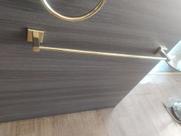 Porta Toalha De Banho Metal Dourado Porta Toalha De Banho Metal Dourado