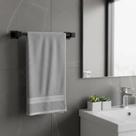 Porta Toalha De Rosto 30cm Inox Preto Fosco